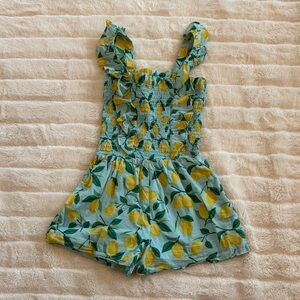 Janie and Jack Lemon Print Romper